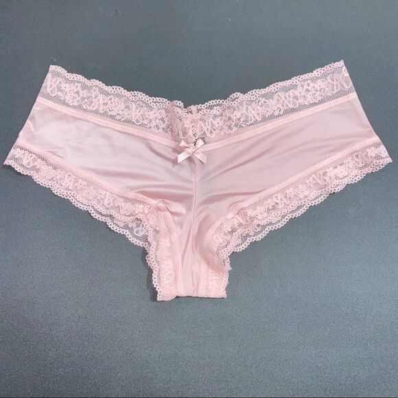 Victoria’s Secret Supersoft Satiny Lace trim cheeky panty pink - Picture 5 of 5
